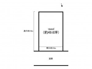 福井市高柳町、土地の間取り画像です