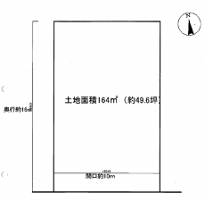 福井市高柳町、土地の間取り画像です