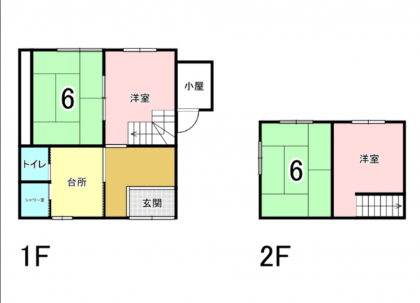 福井市松蔭町、中古一戸建ての間取り画像です