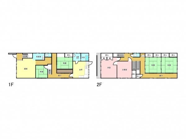福井市手寄、中古一戸建ての間取り画像です