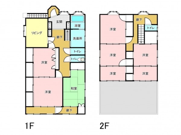 福井市文京、中古一戸建ての間取り画像です