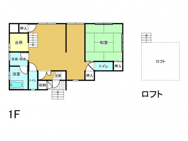 福井市免鳥町、中古一戸建ての間取り画像です