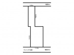 福井市毛矢、土地の間取り画像です