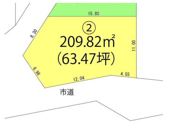 福井市下荒井町、土地の地図画像です