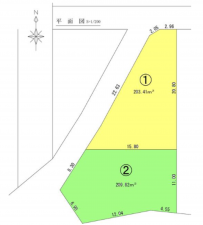 福井市下荒井町、土地の地図画像です