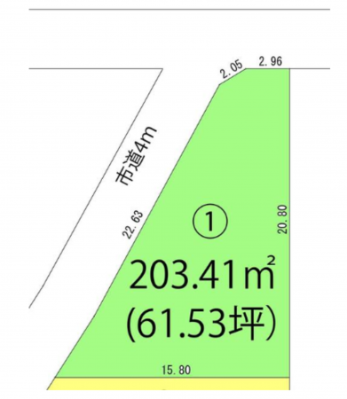 福井市下荒井町、土地の地図画像です