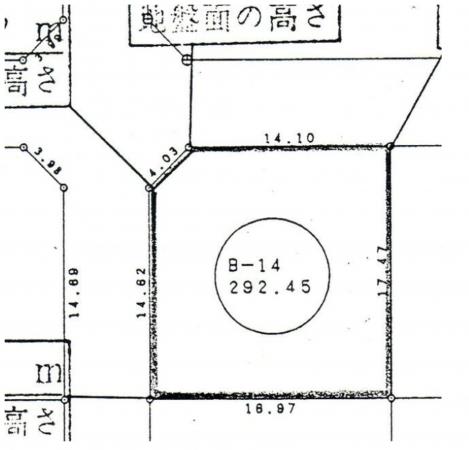 福井市志津が丘、土地の間取り画像です