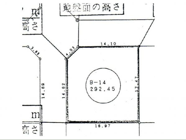 福井市志津が丘、土地の間取り画像です