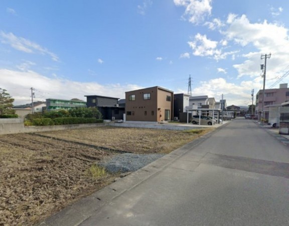 福井市福、土地の前面道路を含む現地写真画像です