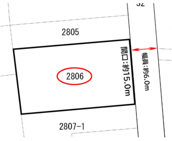 福井市福、土地の地図画像です