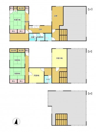 坂井市丸岡町谷町、中古一戸建ての間取り画像です