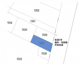 福井市新田塚、土地の間取り画像です