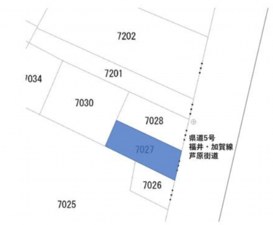 福井市新田塚、土地の間取り画像です