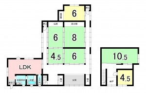 福井市糸崎町、中古一戸建ての間取り画像です