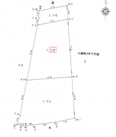 福井市安原町、土地の間取り画像です
