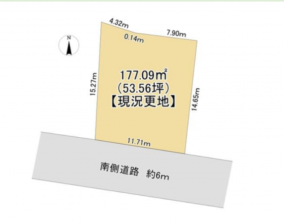 坂井市坂井町下兵庫、土地の間取り画像です