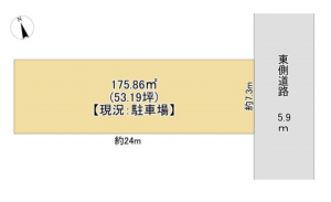 福井市花月、土地の間取り画像です