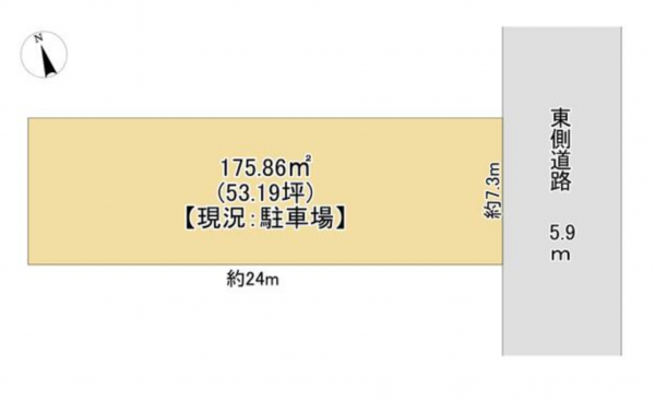 福井市花月、土地の間取り画像です