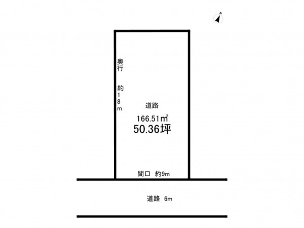 福井市江守の里、土地の間取り画像です