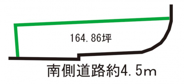福井市下六条町、土地の間取り画像です