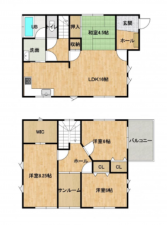 坂井市春江町東太郎丸、中古一戸建ての間取り画像です