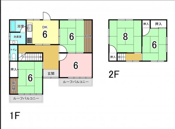 福井市江守の里、中古一戸建ての間取り画像です