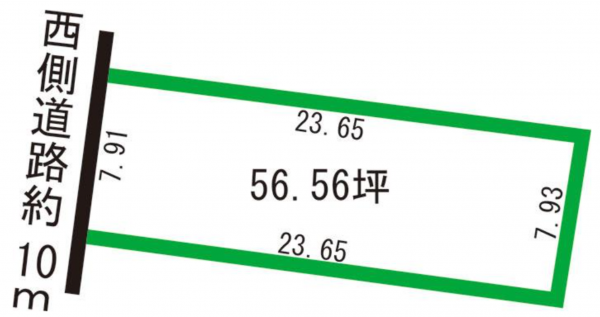福井市二の宮、土地の間取り画像です