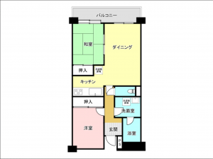 福井市町屋、マンションの間取り画像です