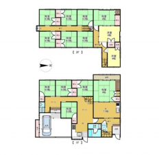 福井市光陽、中古一戸建ての間取り画像です