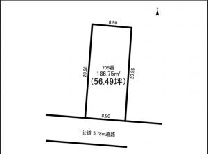 福井市大宮、土地の間取り画像です