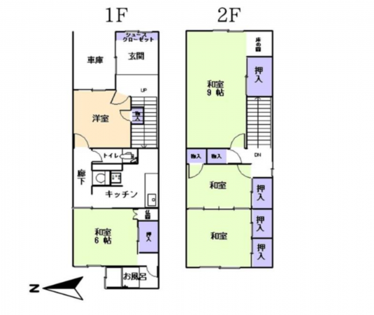 福井市宝永、中古一戸建ての間取り画像です