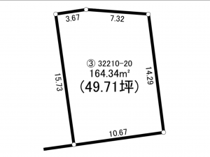 福井市渕、土地の間取り画像です