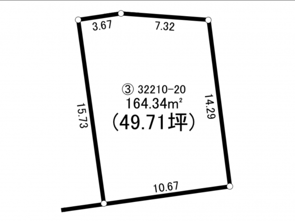 福井市渕、土地の間取り画像です