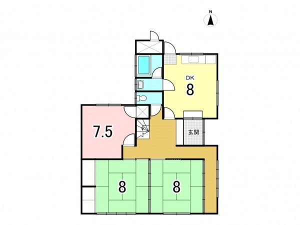坂井市春江町西長田、中古一戸建ての間取り画像です