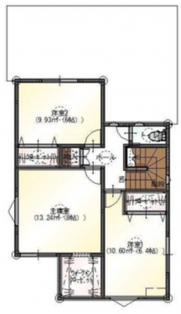 坂井市春江町中筋、新築一戸建ての間取り画像です