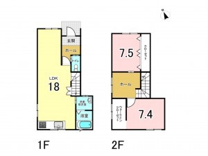 福井市日之出、新築一戸建ての間取り画像です