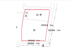 坂井市丸岡町八ツ口、土地の間取り画像です