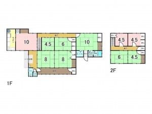福井市居倉町、中古一戸建ての間取り画像です