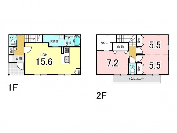福井市松本、中古一戸建ての間取り画像です