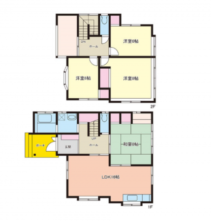 福井市古市、中古一戸建ての間取り画像です