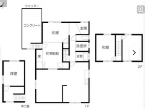 坂井市春江町高江、中古一戸建ての間取り画像です