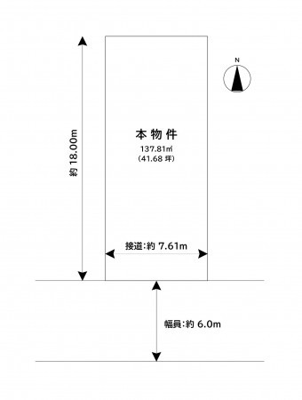 福井市板垣、土地の間取り画像です