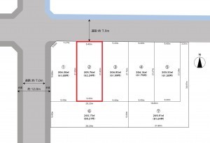 福井市定正町、土地の間取り画像です