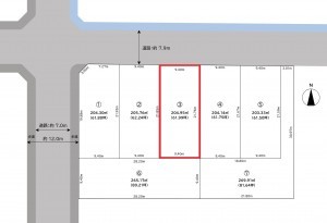 福井市定正町、土地の間取り画像です