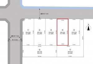 福井市定正町、土地の間取り画像です