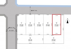 福井市定正町、土地の間取り画像です