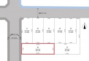 福井市定正町、土地の間取り画像です