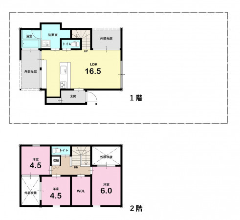 福井市月見、中古一戸建ての間取り画像です