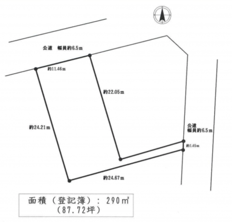 横浜市青葉区新石川、土地の間取り画像です