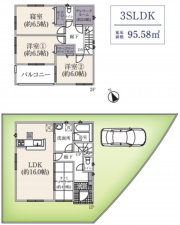 横浜市青葉区すみよし台、中古一戸建ての間取り画像です